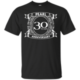 30th Thirtieth Wedding Anniversary Pearl Traditional T-shirt_black