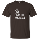 Live Love Enjoy Life Hail Satan Funny Devil T-shirt_black=