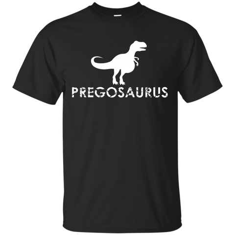 Womens Pregosaurus Funny Maternity T Shirt_Black