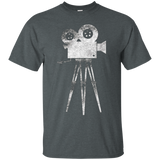 Retro Camera Cameraman Filmmaker Movie Director T Shirt Tee_Black