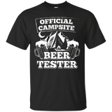 Official Campsite Beer Tester Camping Tshirt For Camper_Black