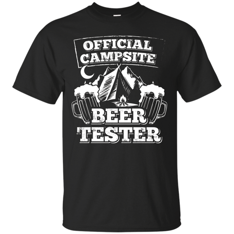 Official Campsite Beer Tester Camping Tshirt For Camper_Black