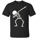 Skeleton Dabbing Shirt - Funny Graphic Shirt_Black