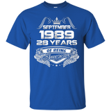 September 1989 28th Birthday Gifts 28 Years Old T-shirt_Black