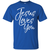 Jesus Loves You Shirt Fun Vintage Cool Bold Christian Tee