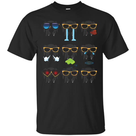 Great Dane Dog Nine Emotions Face Funny T-shirt Gift_black