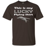 This Is My Lucky Flying Shirt Funny Pilot Airplane Joke_Black