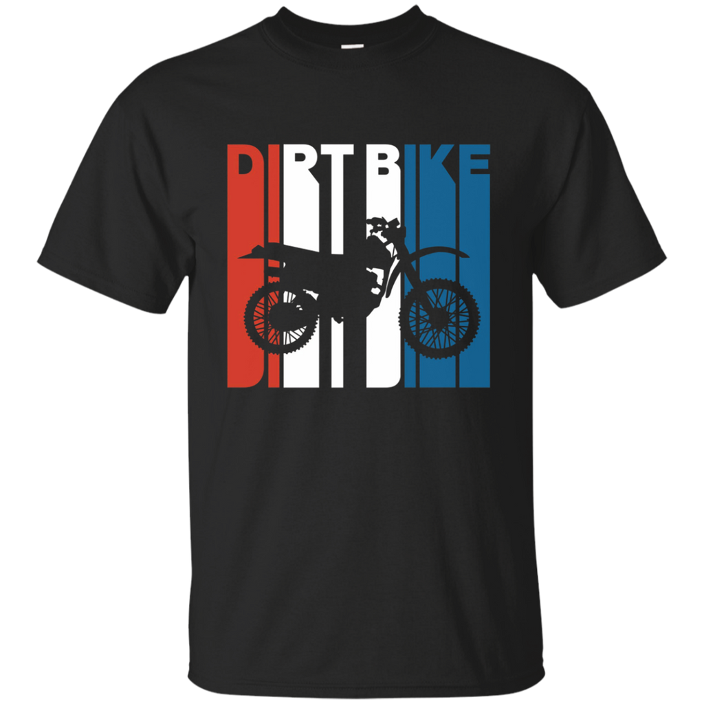 Retro RWnB Dirt Bike Silhouette T-Shirt_Black