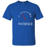 Patience Running Low - Funny Parody Fuel Gauge T-Shirt_Navy
