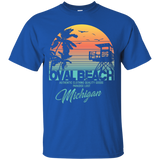 oval Michigan beach shirt_Black