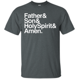 Christian Theme Father & Son & Holy & Spirit & Amen T-shirts_black