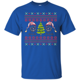 Happy Christmas With American Eskimo Dog Cute T-shirt_black
