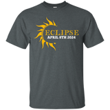 Total Solar Eclipse April 8 2024 T Shirt_Black