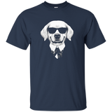 Cute Golden Retriever Face - Golden Retriever Lover T Shirt_navy