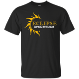 Total Solar Eclipse April 8 2024 T Shirt_Black