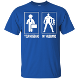 Womens Your Husband My Husband Superhero Wife T-Shirt_Black