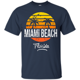 Miami Beach Florida Vintage T Shirt Retro Beach Style_Black