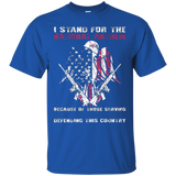 I Stand For The National Anthem Eagle Flag Veteran T-shirt_black