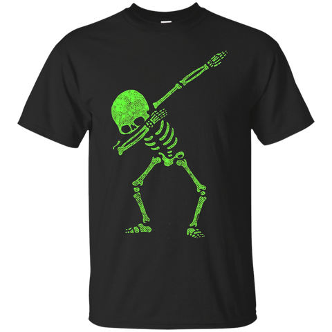 Sketelon Dabbin Neon Glow Color Women Men T Shirt_black=