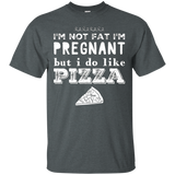 Womens I'm Not Fat I'm Pregnant, But I Do Like Pizza T-shirt_Black