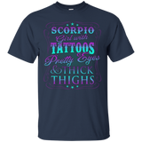 Scorpio Girl With Tattoos Pretty Eyes Thick Thighs T-shirt_Black