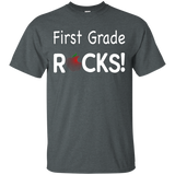 First Grade Rocks T Shirt Apple_black=