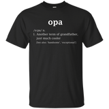 Opa Definition Funny Gift For GrandFather T Shirt_Black