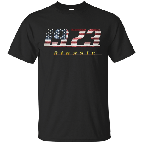 1973 Classic Shirt Vintage Retro Style With Us Flag_black