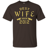 Womens Best Wife Since 2012 - 5 Years Anniversary Gift Shirt_Black