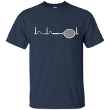 Racquet Heartbeat Funny Tennis Player Gift T-Shirt_Black