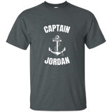 Captain Jordan T-shirt Personalized Boat Captain Shirt_black=