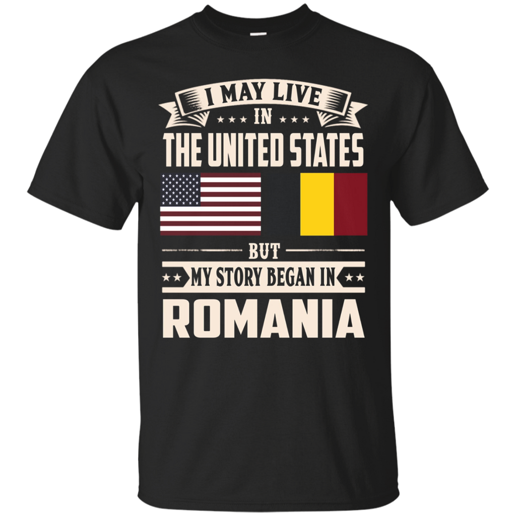 Romania lovers in usa shirt_Black