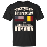 Romania lovers in usa shirt_Black