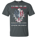 I Stand For The National Anthem Eagle Flag Veteran T-shirt_black