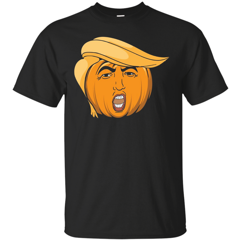 Orange Trump Pumpkin Costume - Trumpkin Meme Halloween_Black