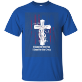 I Stand For The Flag And Kneel For The Cross T-shirt_dark