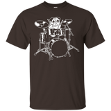 Original Pug Dog Playing The Drums Funny Shirt_Black