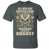 Only Legends Are Born In August T-Shirt_Black