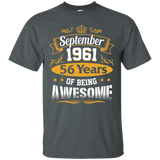 September 1961 T-Shirt 56th Birthday Gift_Black