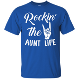 ROCKING THE AUNT LIFE T-Shirt Awesome Aunt Shirt Gift_Black