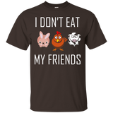 I Don't Eat My Friends Funny Vegan Vegetarian T Shirt_black=