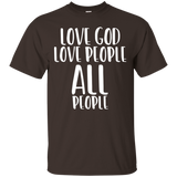 Love God Love All People Faith Hope Vintage Acceptance Shirt