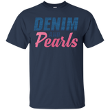 Denim & Pearls Casual Fashionista T-shirt_black