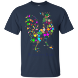 Roosters Rule Abstract Tshirt Tee_Black