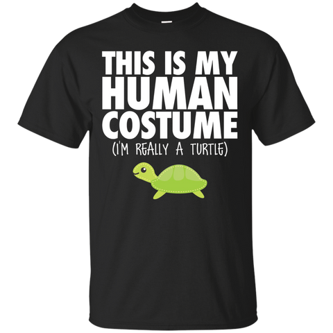 This Is My Human Costume I'm Really A Turtle Halloween Shirt_Black