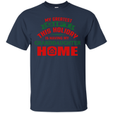 Granddaughter Home For Holidays T Shirt For The Holidays_black