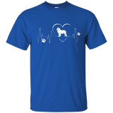 Newfoundlands t-shirt, I love Newfoundlands heart beat_Black