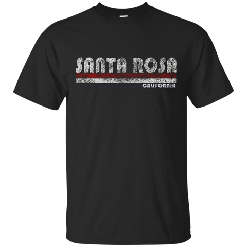 Vintage Santa Rosa CA Throwback T-Shirt_Black