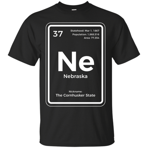 Nebraska T Shirt Periodic Table Cornhusker State_Black