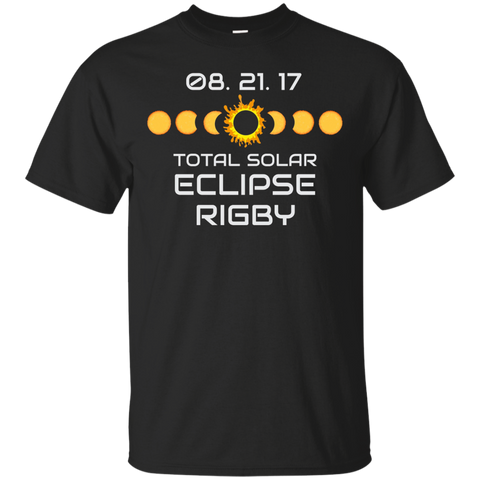 RIGBY IDAHO Solar Eclipse Souvenir Gift T Shirt_Black